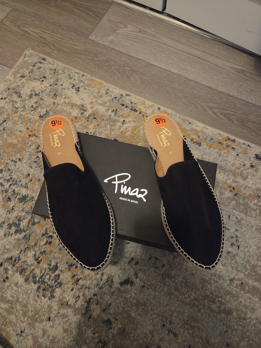 Black Suede  Mules Made From Spain.
